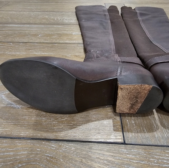 Tory Burch Jack Landed Capra Elastic Leather Over The Knee Riding Boots Size 7.5 - Picture 10 of 14